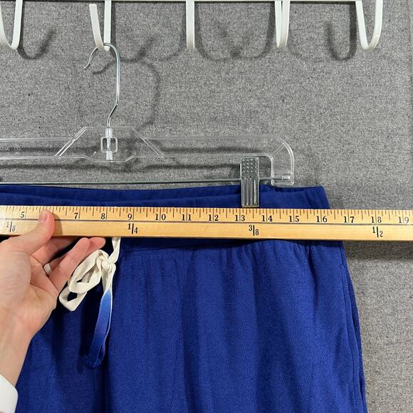Candace Cameron Bure Terry Cloth Crop Beach Pant Clematis Blue Petite Medium - Picture 6 of 9